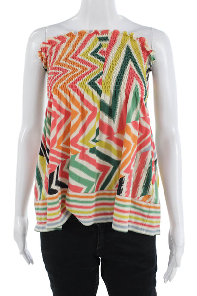 BCBGMAXAZRIA Womens Aztec Geometric Tank Multi-Color Sleeveless Size M