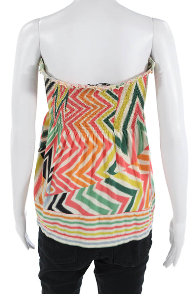 BCBGMAXAZRIA Womens Aztec Geometric Tank Multi-Color Sleeveless Size M