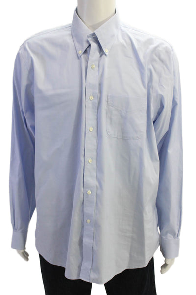 Brooks Brothers Men's Long Sleeves Casual Button Down Shirt Blue Size 17
