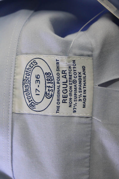 Brooks Brothers Men's Long Sleeves Casual Button Down Shirt Blue Size 17