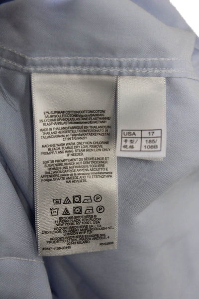 Brooks Brothers Men's Long Sleeves Casual Button Down Shirt Blue Size 17