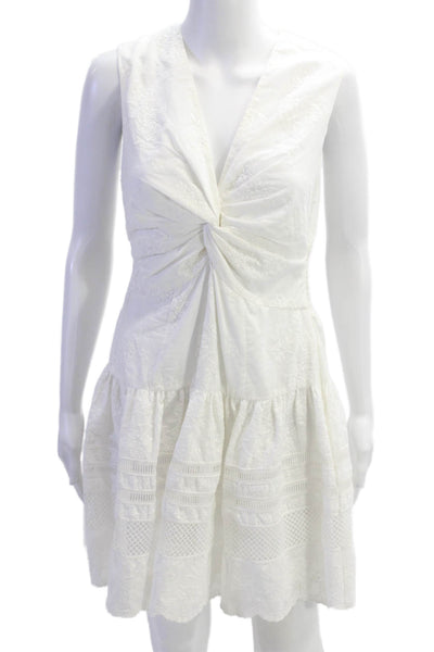Shoshanna, Women Fit & Flare Mini White Dress Size 2