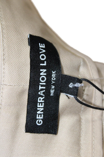 Generation Love Women Dress Pants Khakis Beige Hook & Eye Size 12