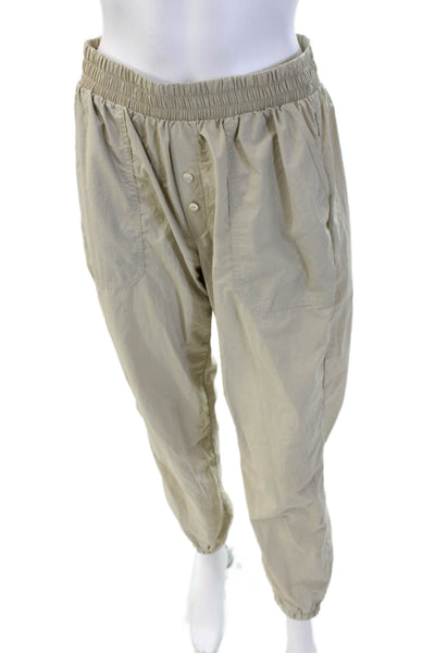 Donni Unisex Beige Jogger Windbreaker Pants Polyester Blend Size M