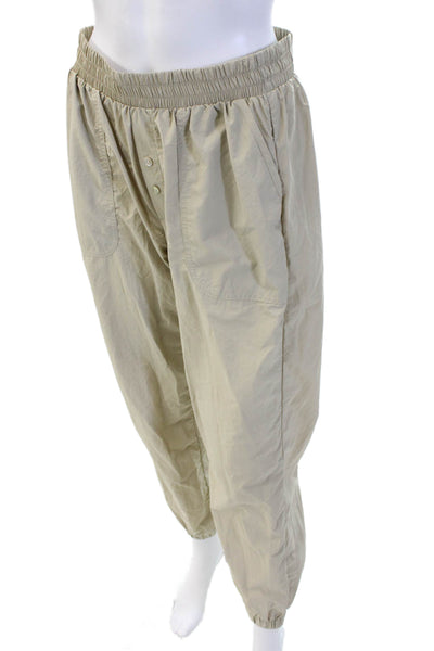 Donni Unisex Beige Jogger Windbreaker Pants Polyester Blend Size M