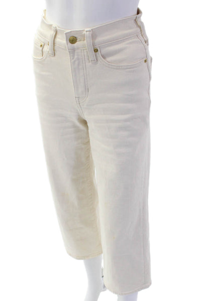 J Crew Womens High Waist Cropped Capri Pants Beige Size 24