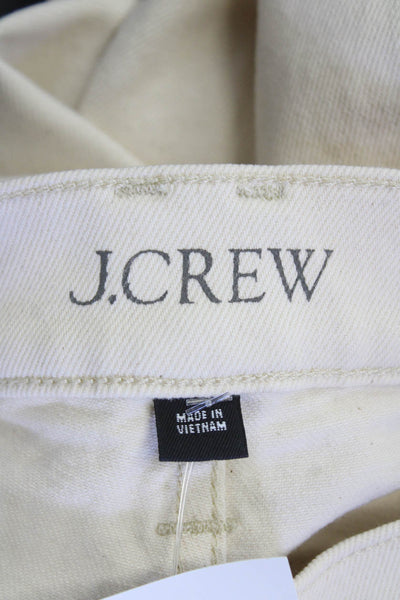 J Crew Womens High Waist Cropped Capri Pants Beige Size 24