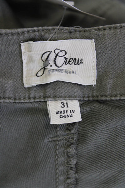 J Crew Women Cargo Chino Ankle Pants Gray 57% Cotton Size 31