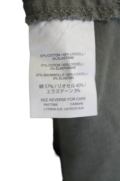 J Crew Women Cargo Chino Ankle Pants Gray 57% Cotton Size 31