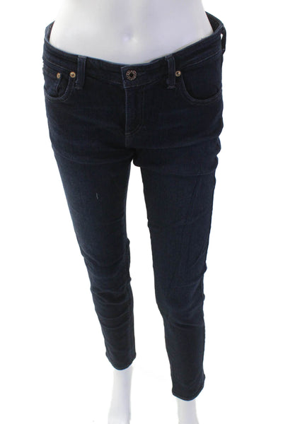 Adriano Goldschmied Womens Dark Blue Skinny Ankle Jeans Size 30