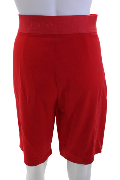 Pinko Unisex Red Bermuda Shorts Size 10
