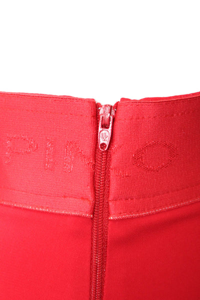 Pinko Unisex Red Bermuda Shorts Size 10
