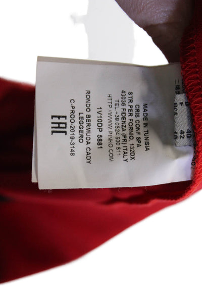 Pinko Unisex Red Bermuda Shorts Size 10