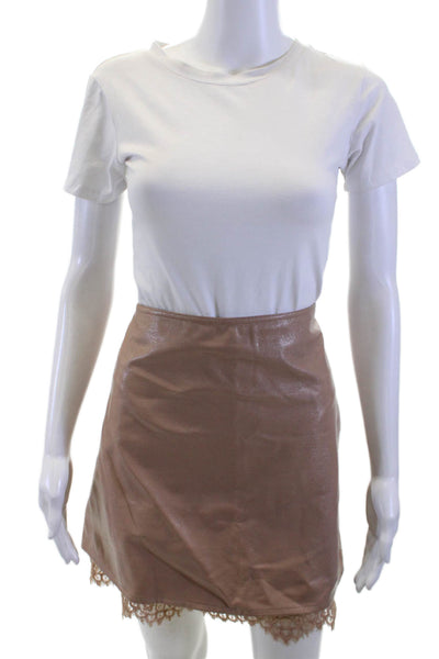 Pinko Womens Mini Pencil Skirt Beige Size 10