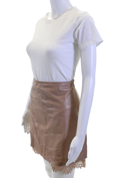 Pinko Womens Mini Pencil Skirt Beige Size 10