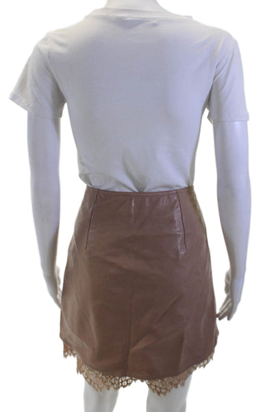Pinko Womens Mini Pencil Skirt Beige Size 10