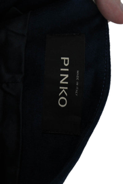 Pinko Women Wrap Skirt Dark Blue Midi Size 10