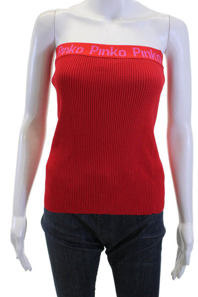 Pinko Women Red Sleeveless Tank Size S