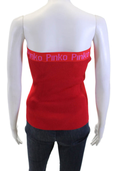 Pinko Women Red Sleeveless Tank Size S
