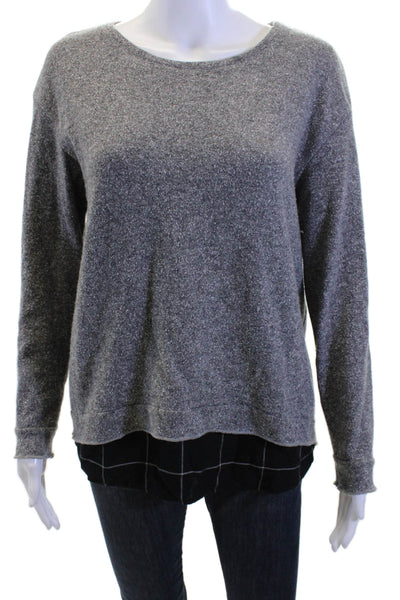 Generation Love Women Pullover Sweater Dark Gray Long Sleeve Round Neck Size S