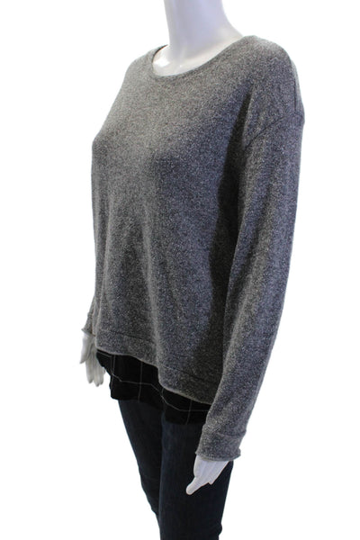 Generation Love Women Pullover Sweater Dark Gray Long Sleeve Round Neck Size S