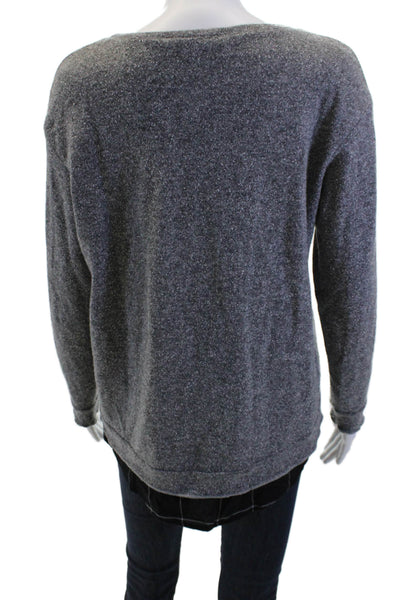 Generation Love Women Pullover Sweater Dark Gray Long Sleeve Round Neck Size S
