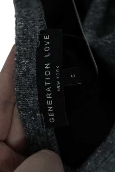 Generation Love Women Pullover Sweater Dark Gray Long Sleeve Round Neck Size S