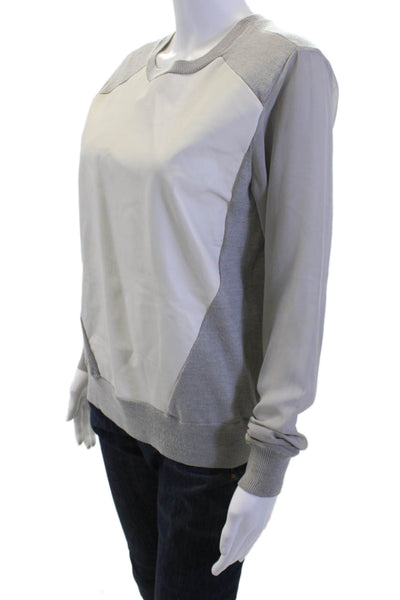 Rebecca Minkoff Women Gray Pullover Sweatshirt Crew Neck Long Sleeve Size S