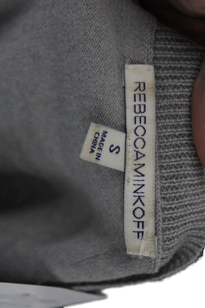 Rebecca Minkoff Women Gray Pullover Sweatshirt Crew Neck Long Sleeve Size S