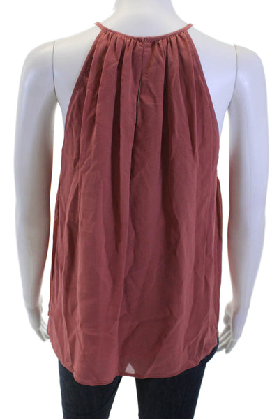 Joie Women Brown Silk Camisole Bohemian Sleeveless Solid Size S