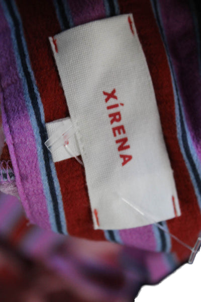 Xirena Womens Red Striped Cotton Camisole Drawstring Bohemian Size XS