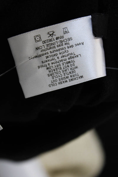 Pam & Gela Womens Solid Black Long Sleeve T-Shirt Size 0P