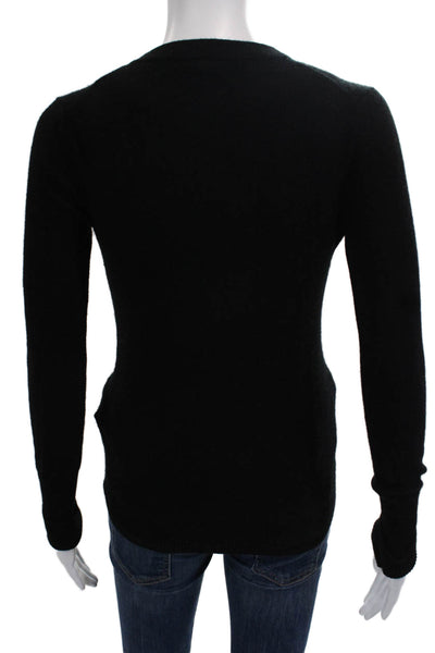 J Crew, Women Black 100% Cashmere V-Neck Cardigan Long Sleeve Size XS