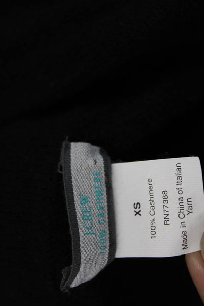 J Crew, Women Black 100% Cashmere V-Neck Cardigan Long Sleeve Size XS