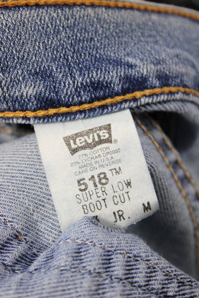 Levis Womens Bootcut Cropped Blue Mid-Rise Jeans Button Size 26