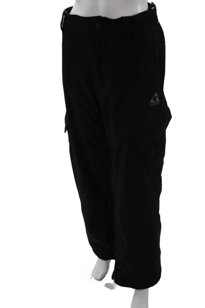 Gerry Mens Zipper Fly Logo Straight Leg Snow Pants Black Size Medium