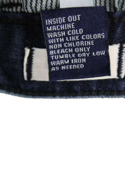 Madewell Womens Skinny Jeggings Dark Blue Mid Rise Button Size 25