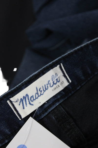 Madewell Womens Skinny Jeggings Dark Blue Mid Rise Button Size 25