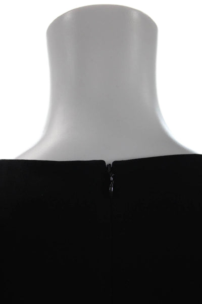 Theory Women Sheath Dress Black Sleeveless Knee-Length Zip Size 2