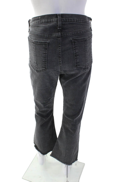 Rag & Bone, Women Cropped Flared Dark Gray Jeans Size 31