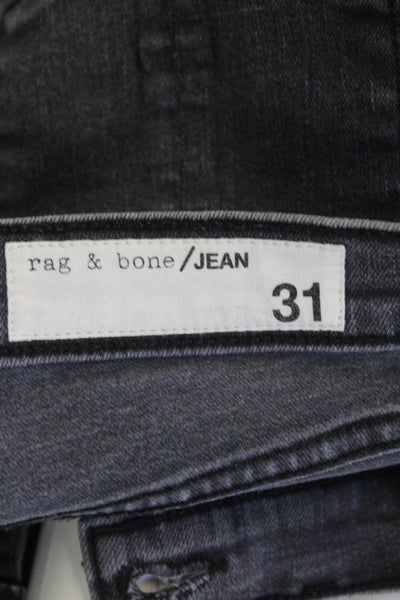 Rag & Bone, Women Cropped Flared Dark Gray Jeans Size 31