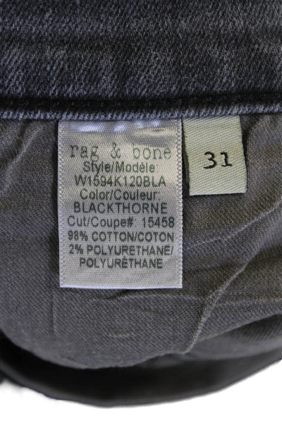 Rag & Bone, Women Cropped Flared Dark Gray Jeans Size 31