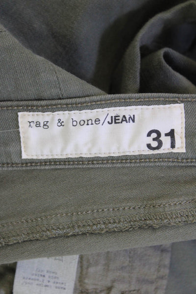 Rag & Bone Womens Cargo Cropped Green Pants Size 31