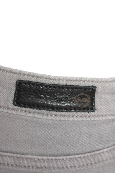 Adriano Goldschmied Women Ankle Cropped Pants Gray Button Size 31
