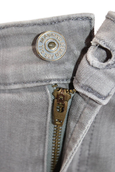 7 For All Mankind Women Skinny Ankle Cropped Gray Jeans Size 31