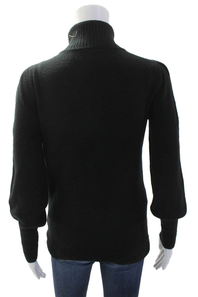 J Crew Women Pullover Sweater Black Turtleneck Size 2XS