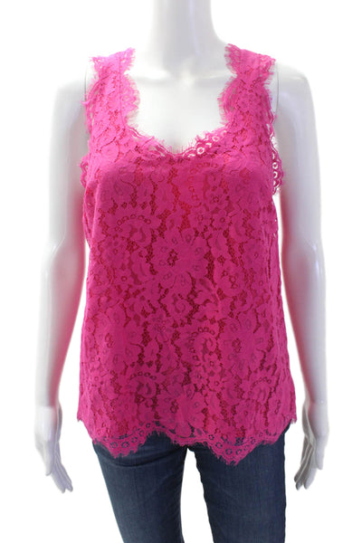 Joie Women Floral V-Neck Camisole Pink Sleeveless Size S