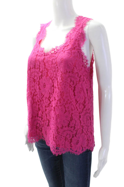 Joie Women Floral V-Neck Camisole Pink Sleeveless Size S