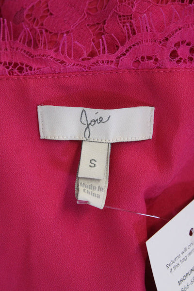 Joie Women Floral V-Neck Camisole Pink Sleeveless Size S