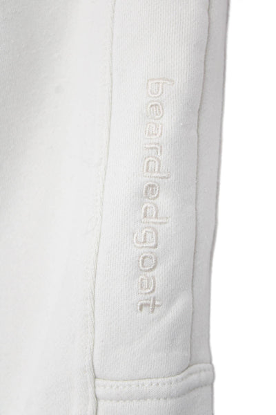 Designer Mens Joggers White Drawstring Cotton Blend Size L